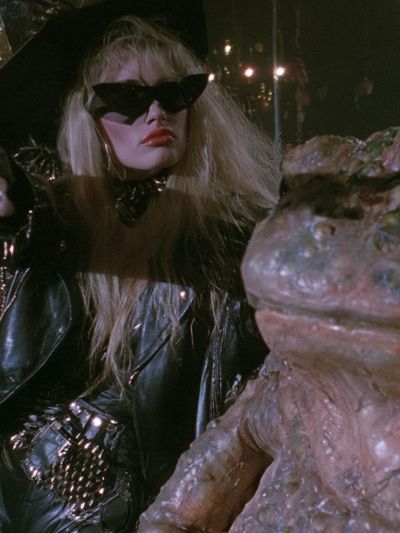 Gothic Femme and Frog — Movie Print. poster
