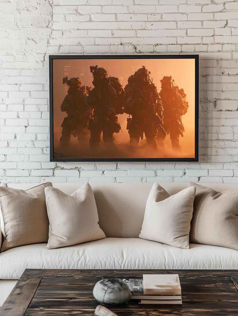 Desert Special Forces Sci-Fi Poster. — room view 1