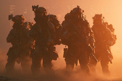 Desert Special Forces Sci-Fi Poster.