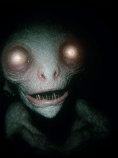 Creepy Pale Creature Horror Print