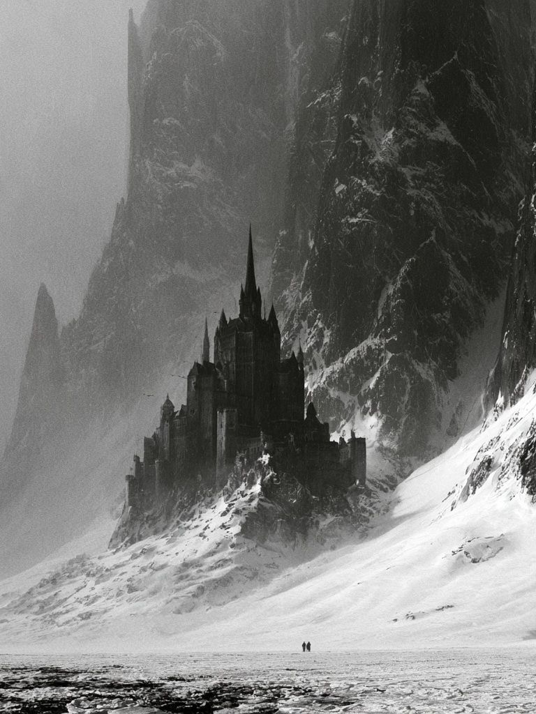 Snowbound Castle — Fantasy Print. poster detail
