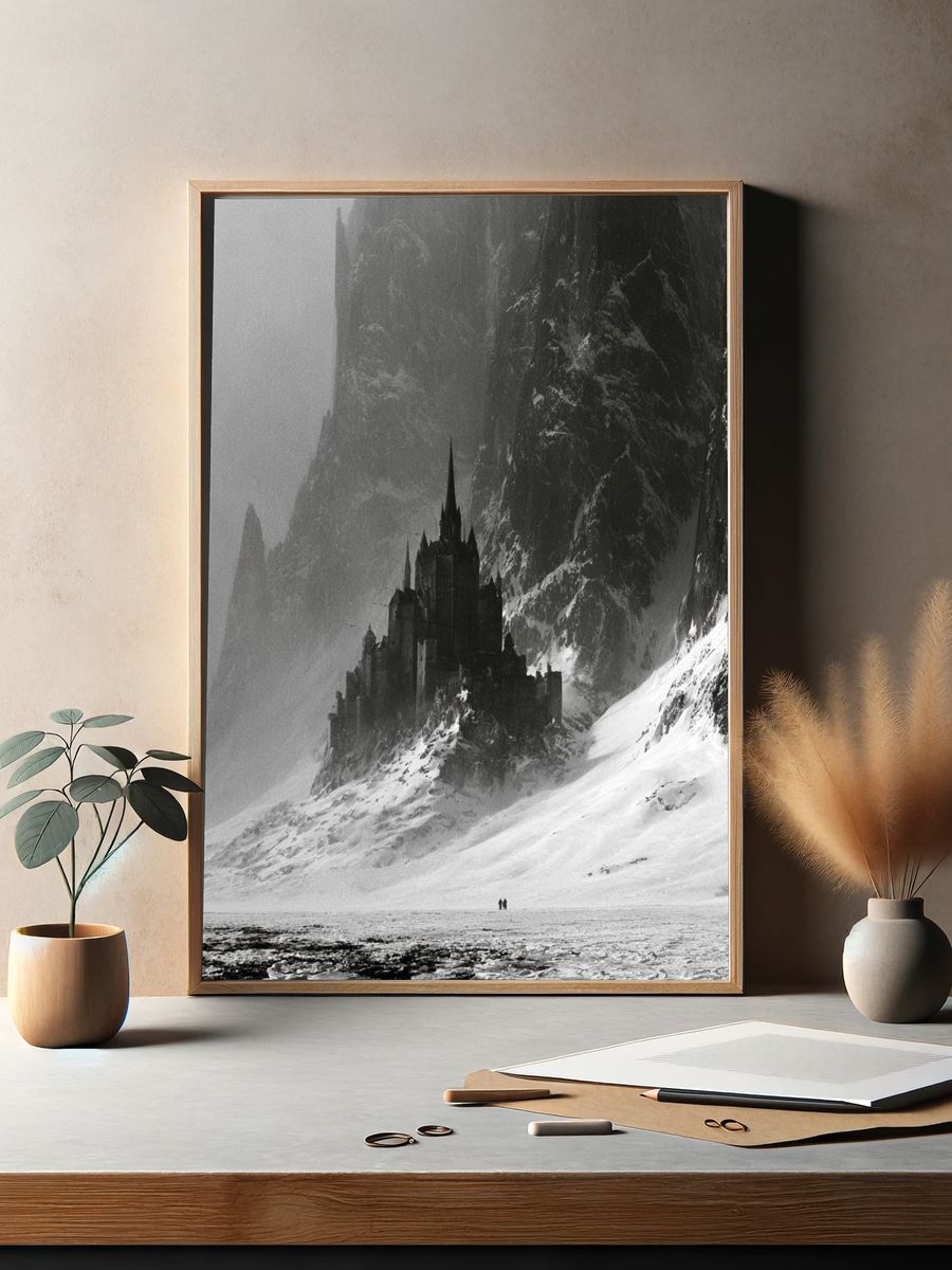 Snowbound Castle — Fantasy Print. — room view 2