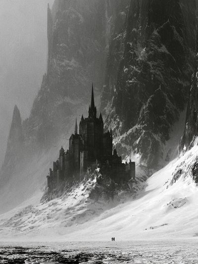 Snowbound Castle — Fantasy Print. poster