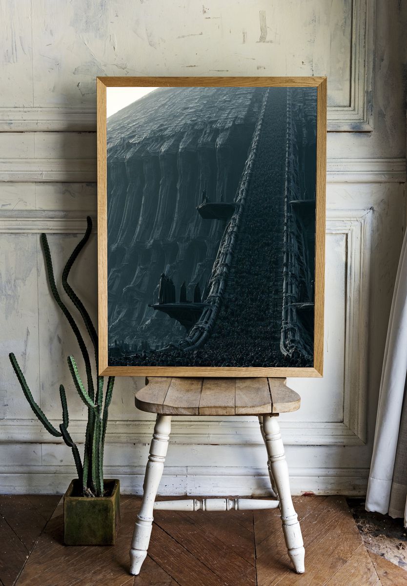 Dark Sci-Fi Citadel Poster. — room view 1