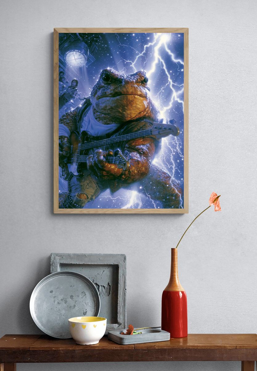 Frog Bassist Sci-Fi Poster. — room view 3