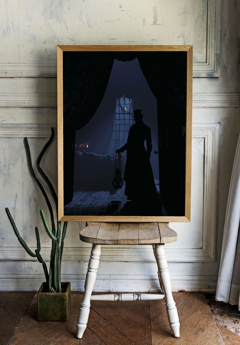 Gothic Silhouette — Horror Print. — room view 1