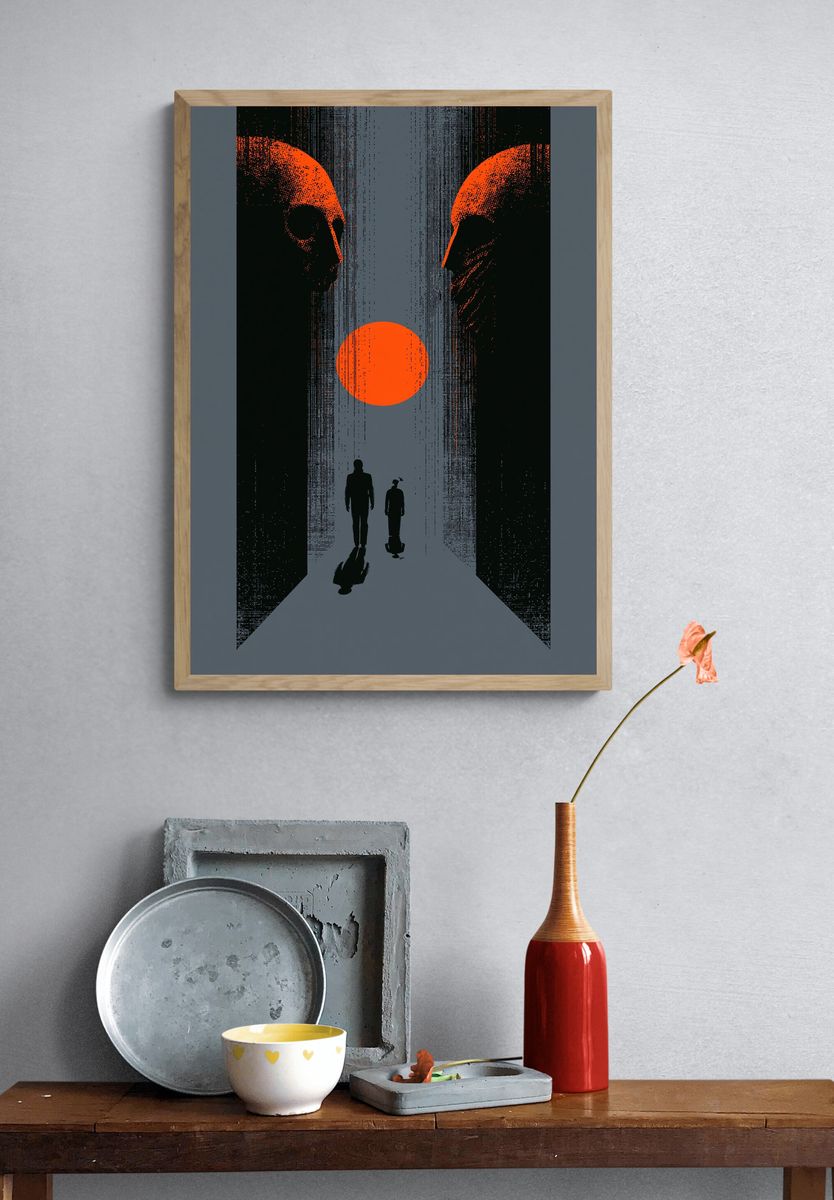 Alien Corridor Sci-Fi Poster. — room view 3