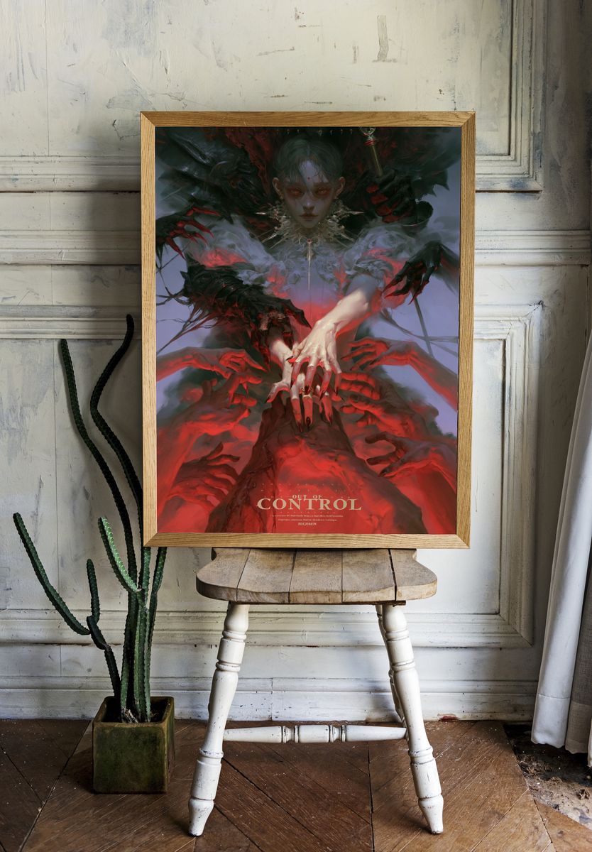 Out of Control Dark Fantasy Poster. — room view 1
