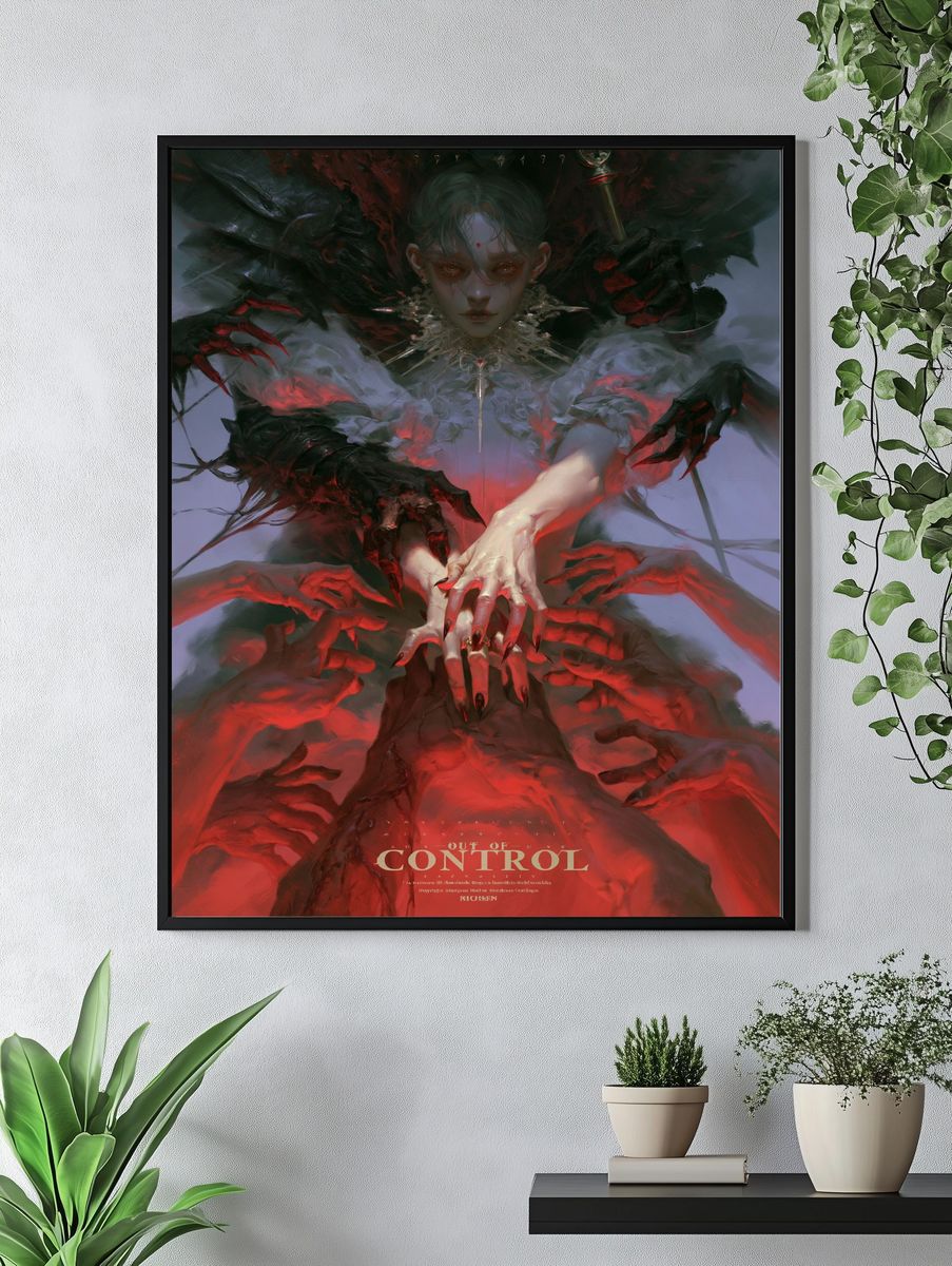 Out of Control Dark Fantasy Poster. — room view 4