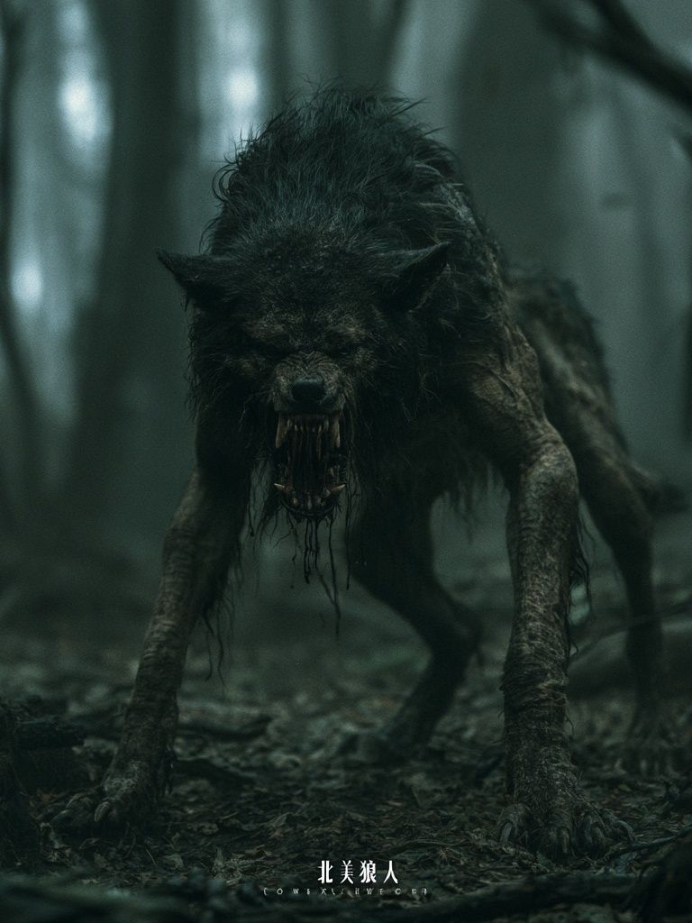 North American Werewolf Horror Print. poster detail