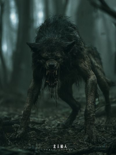 North American Werewolf Horror Print. poster