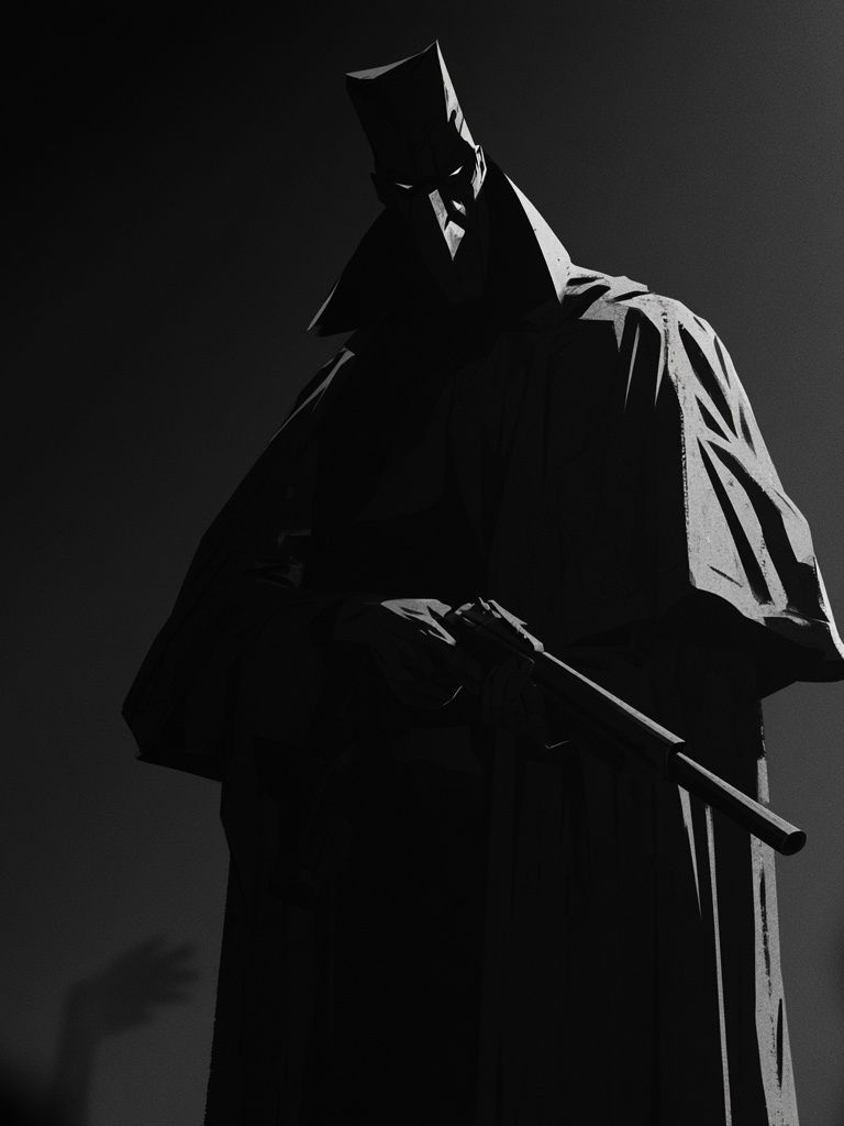 Batman Noir Portrait Poster. poster detail