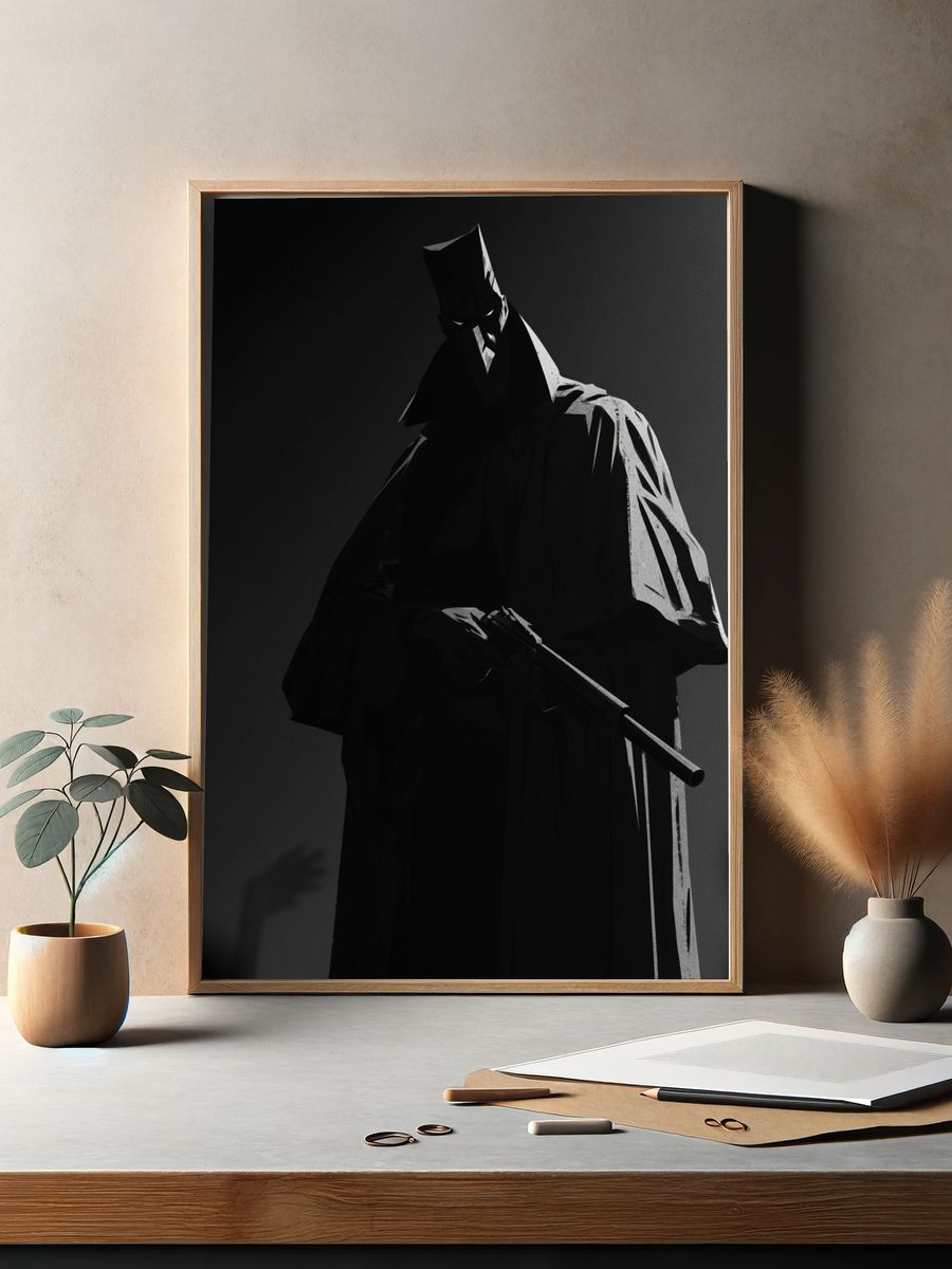 Batman Noir Portrait Poster. — room view 2