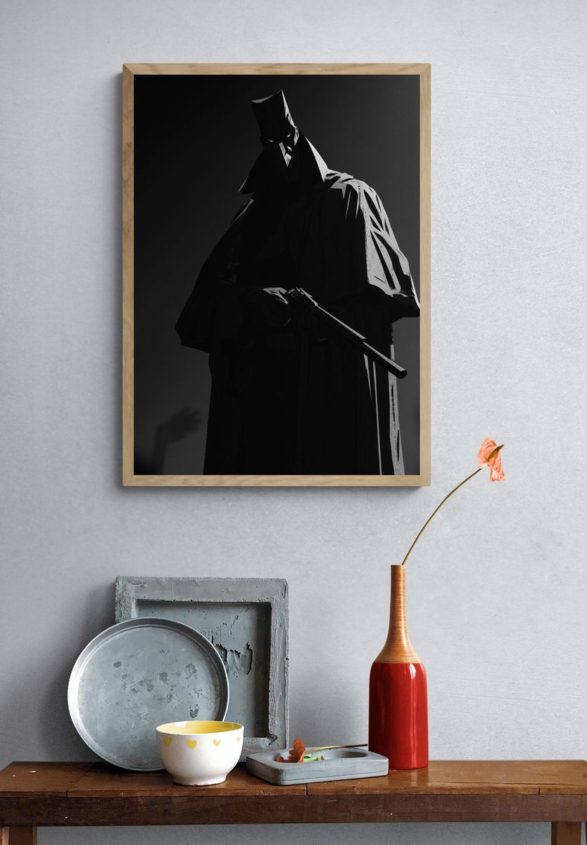 Batman Noir Portrait Poster. — room view 3