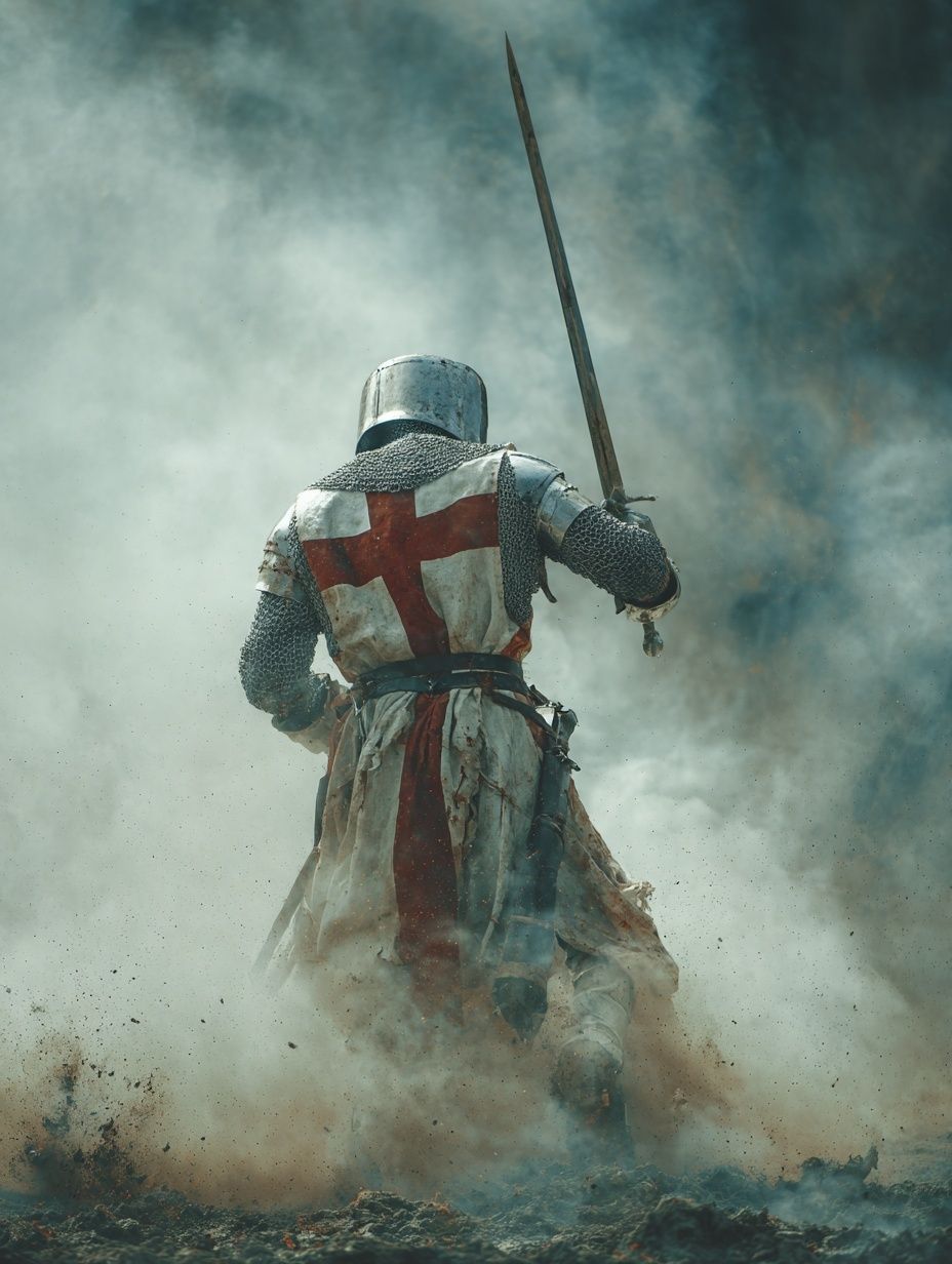 Crusader Knight Battle Poster. poster — movies art