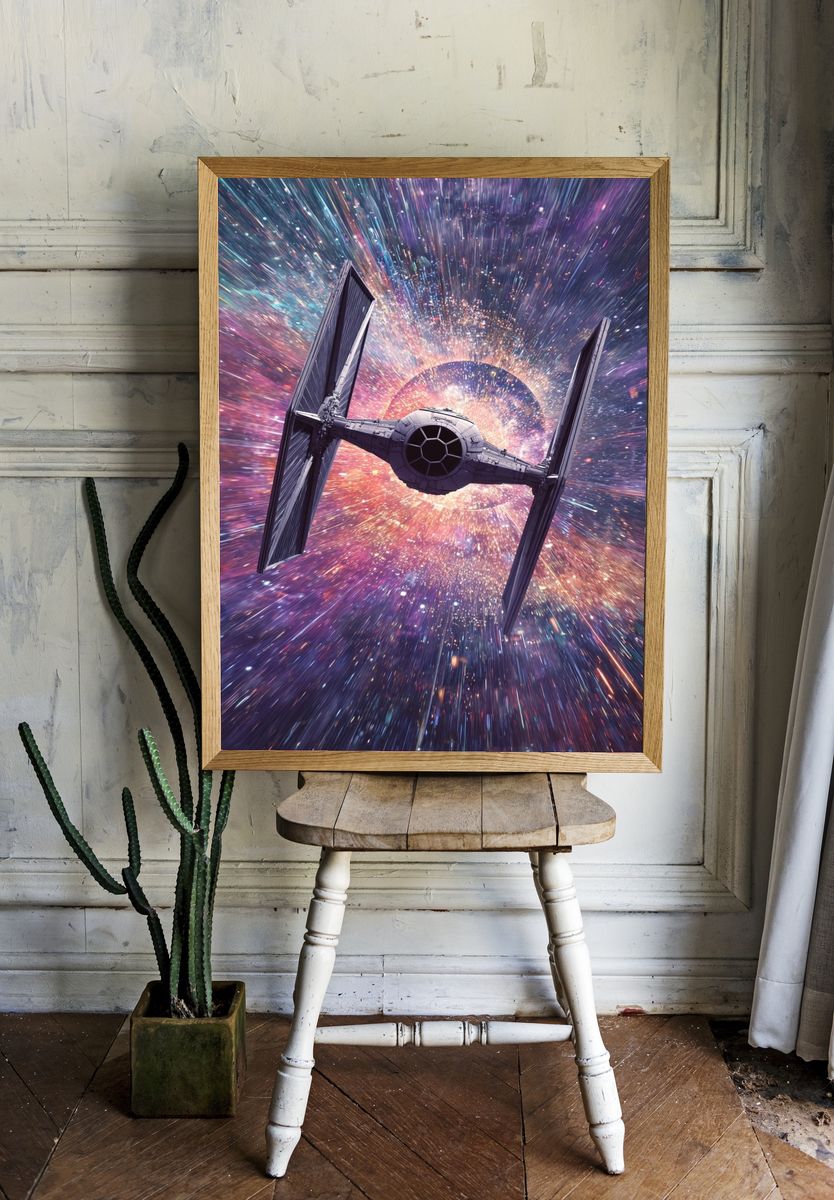 TIE Fighter Warp Speed Poster. — room view 1