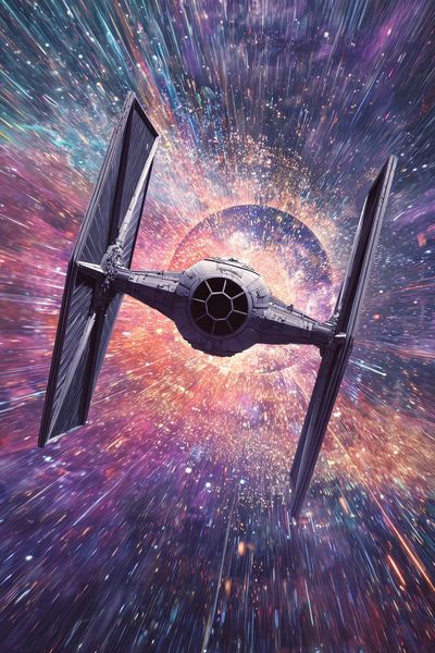 TIE Fighter Warp Speed Poster