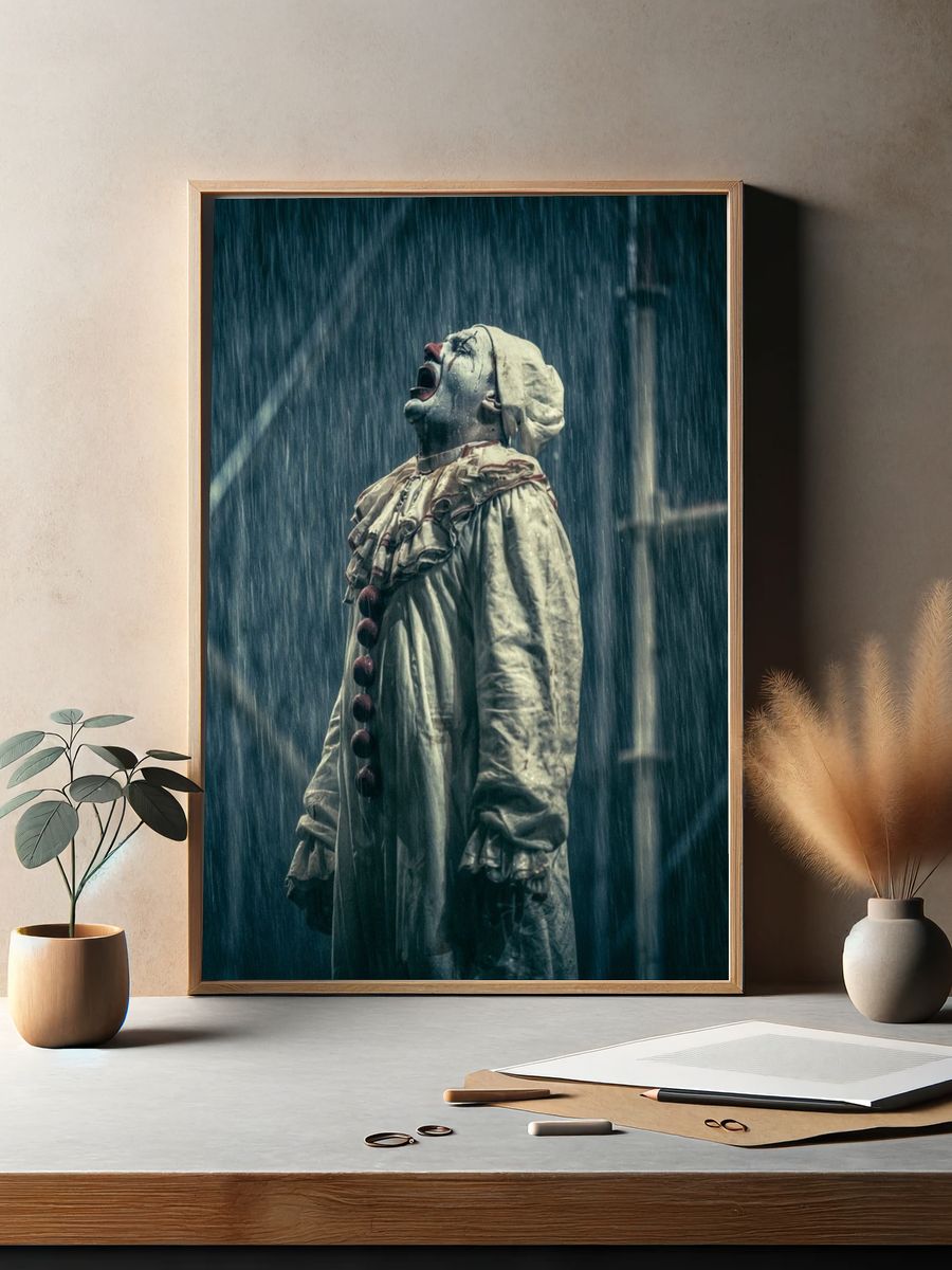 Rainy Clown Horror Poster. — room view 2