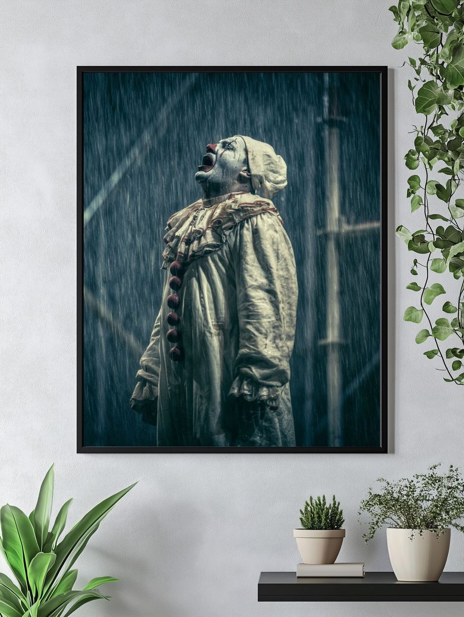 Rainy Clown Horror Poster. — room view 4