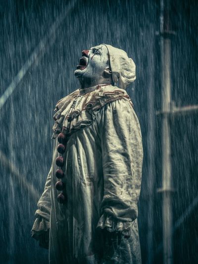 Rainy Clown Horror Poster.