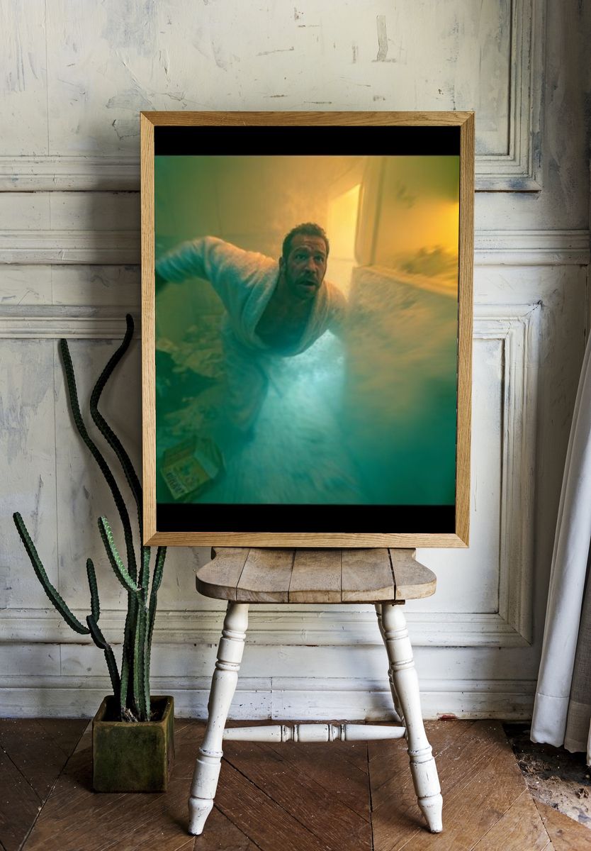 Man in Bathroom Thriller Poster. room preview