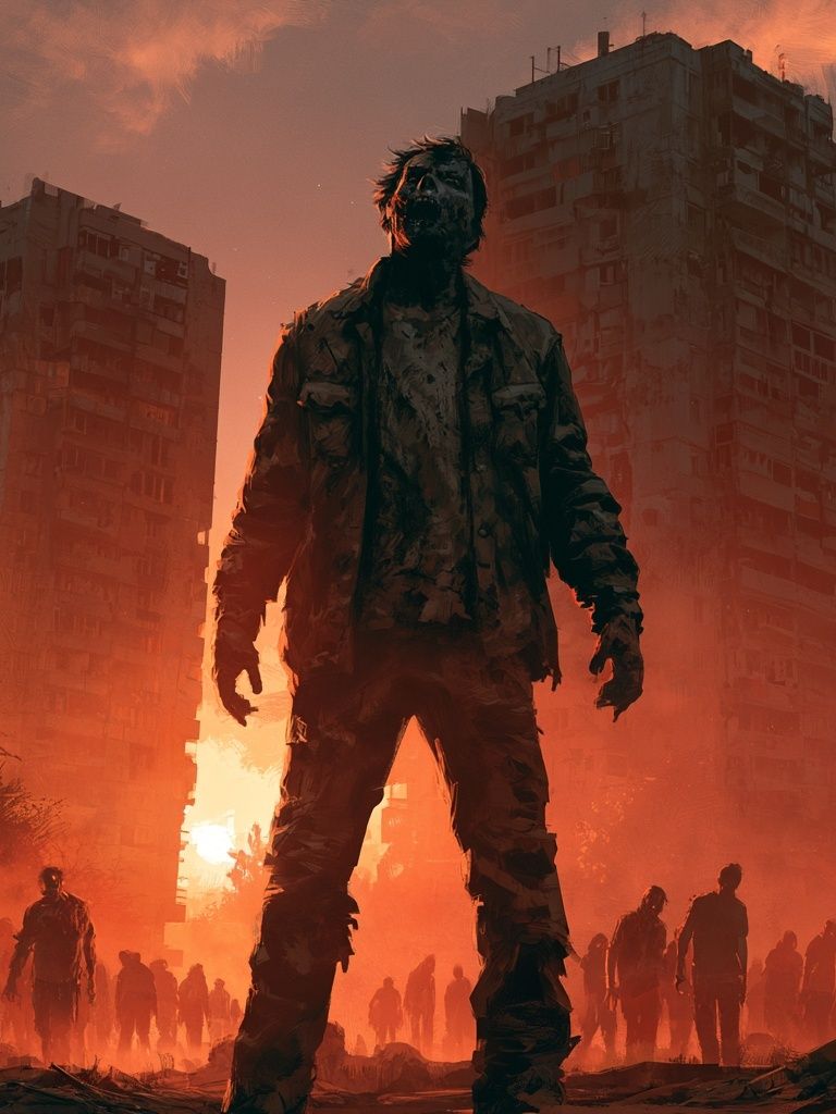 Zombie City Apocalypse Print. poster detail
