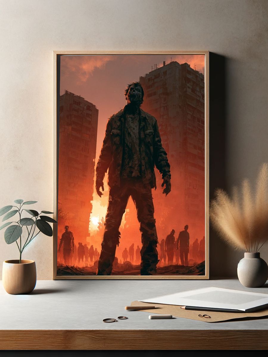 Zombie City Apocalypse Print. — room view 2