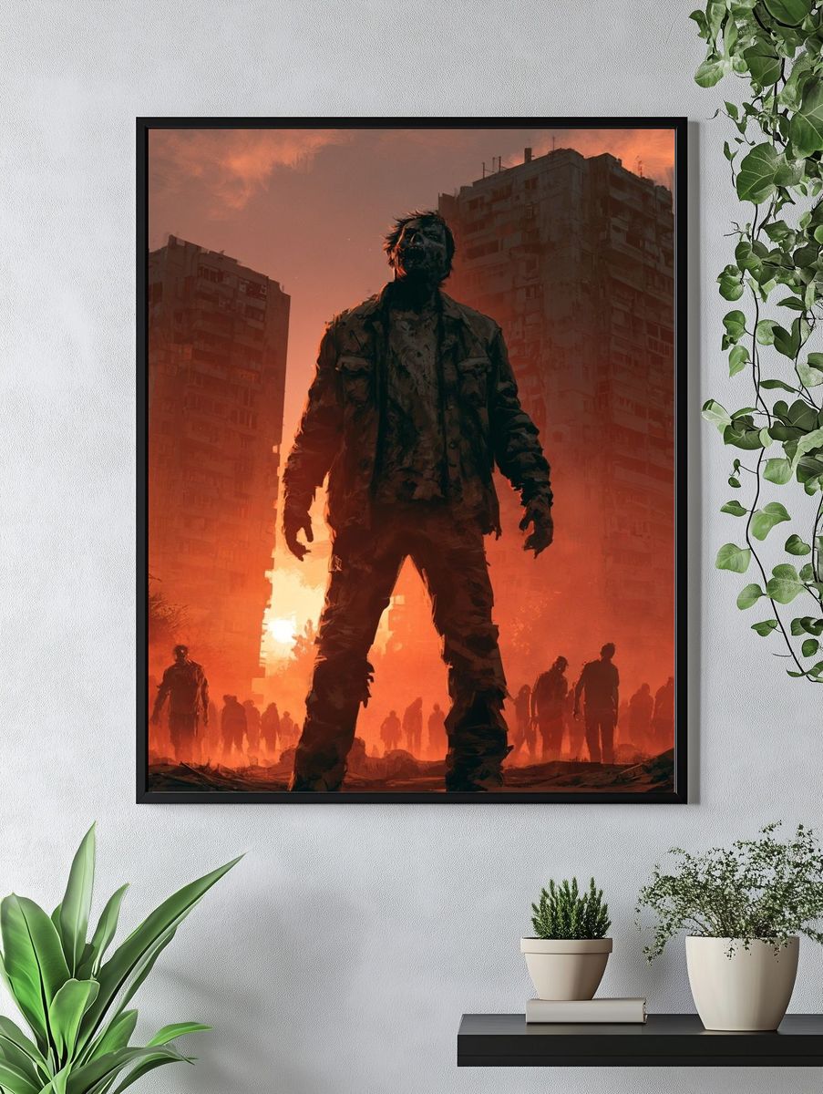 Zombie City Apocalypse Print. — room view 4