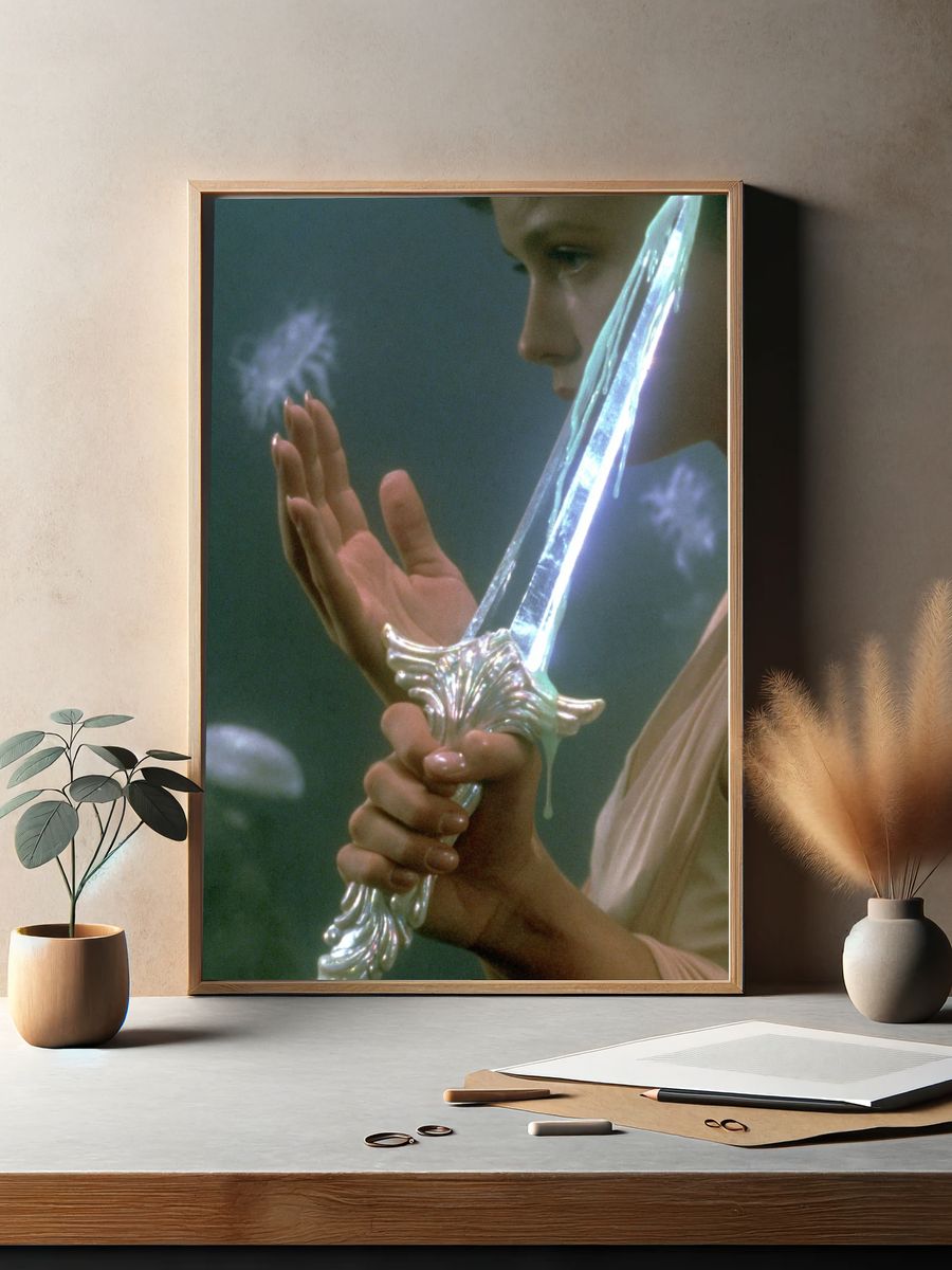 Fantasy Sword Portrait Poster. — room view 2