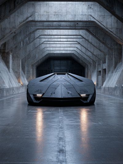 Futuristic Supercar Tunnel Poster. poster