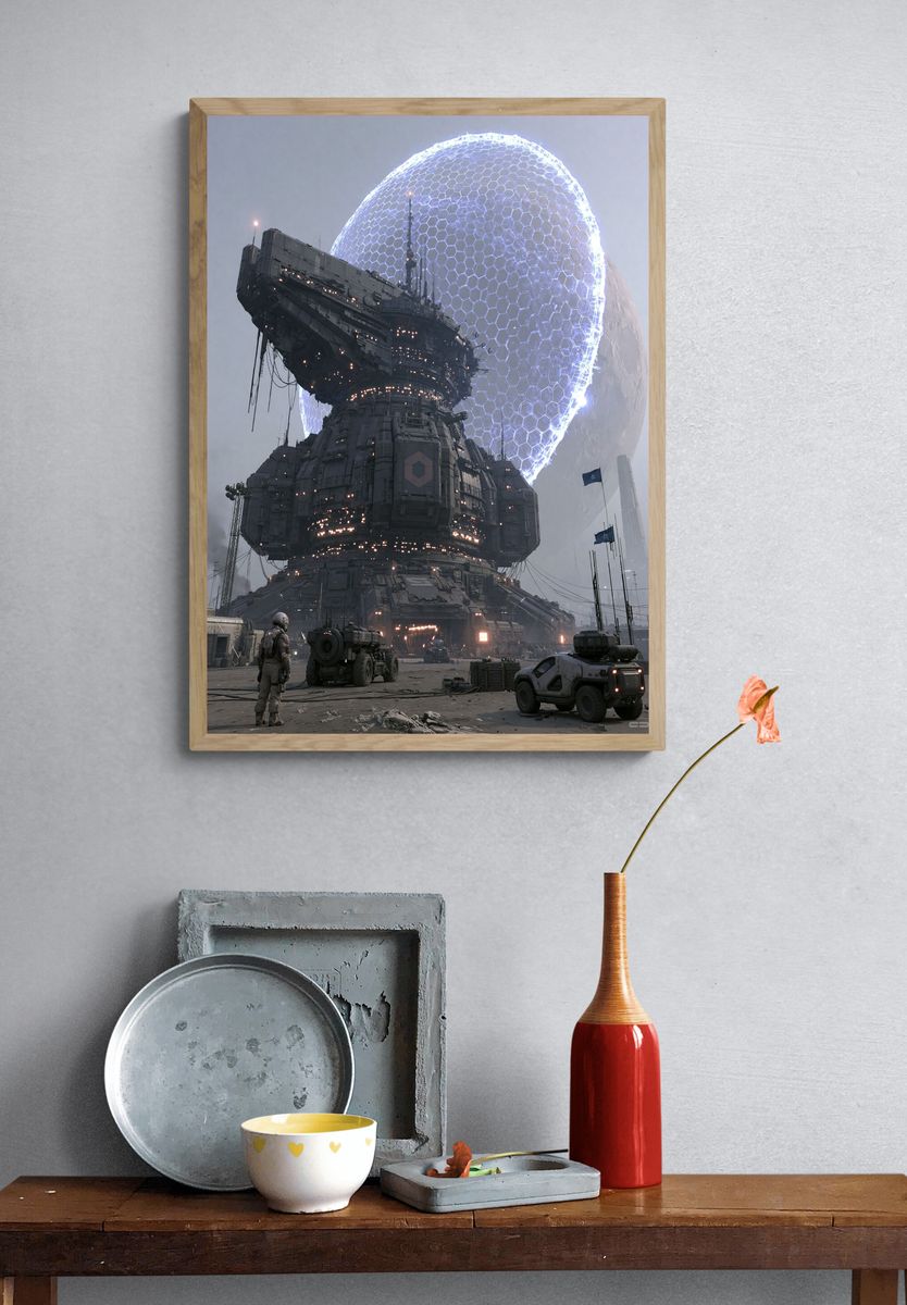 Sci-Fi Space Station Poster. — room view 3