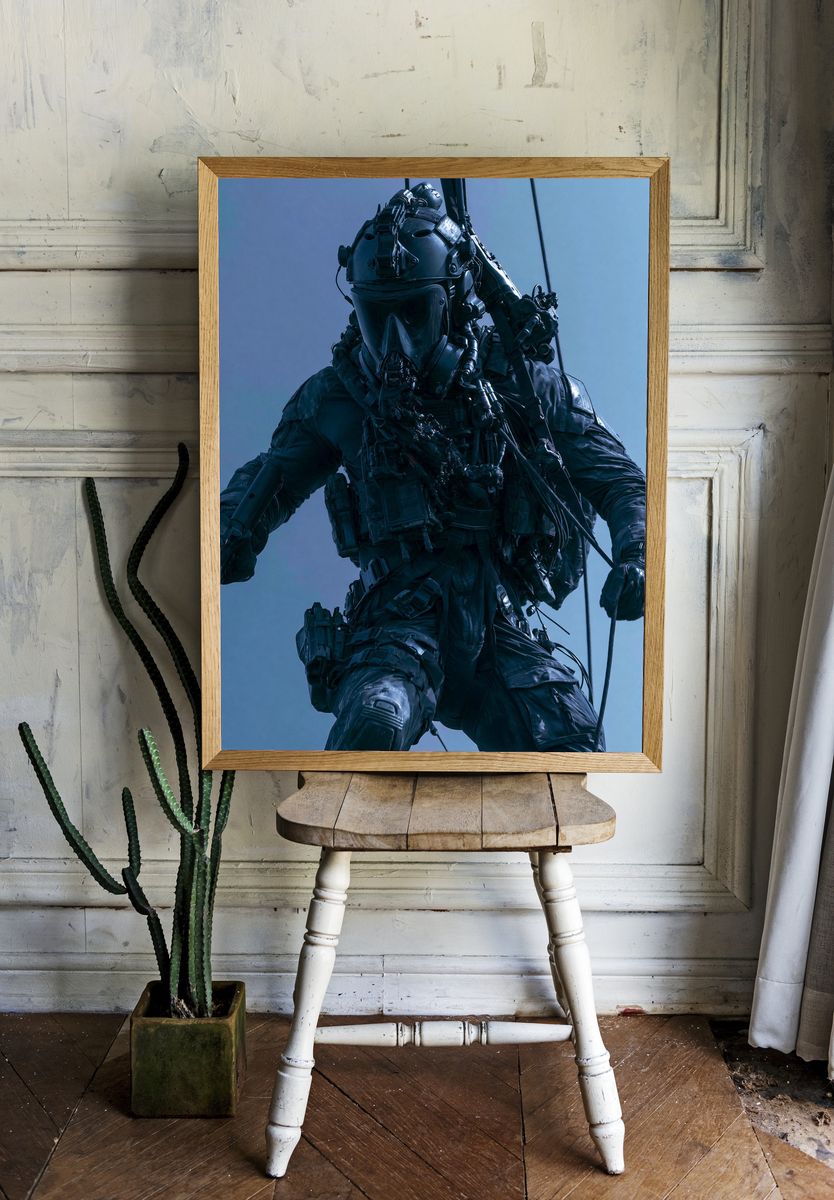 Tactical Sci-Fi Soldier Poster. — room view 1