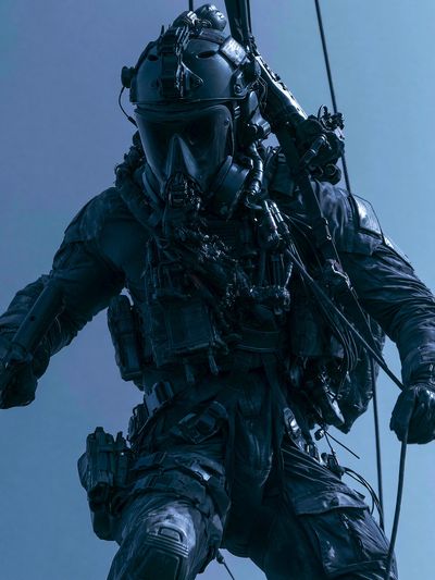 Tactical Sci-Fi Soldier Poster. poster