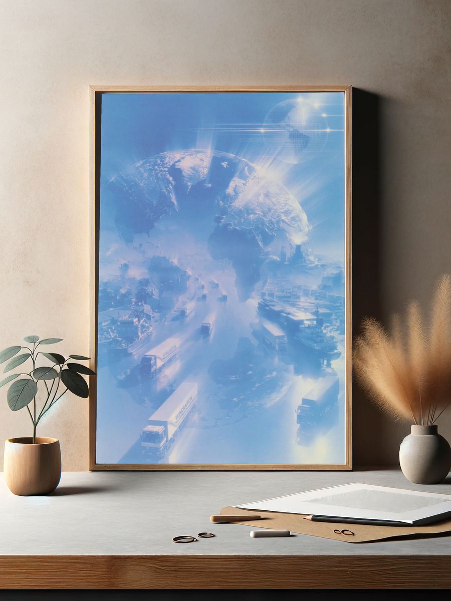 Futuristic Earthscape Sci-Fi Print. — room view 2