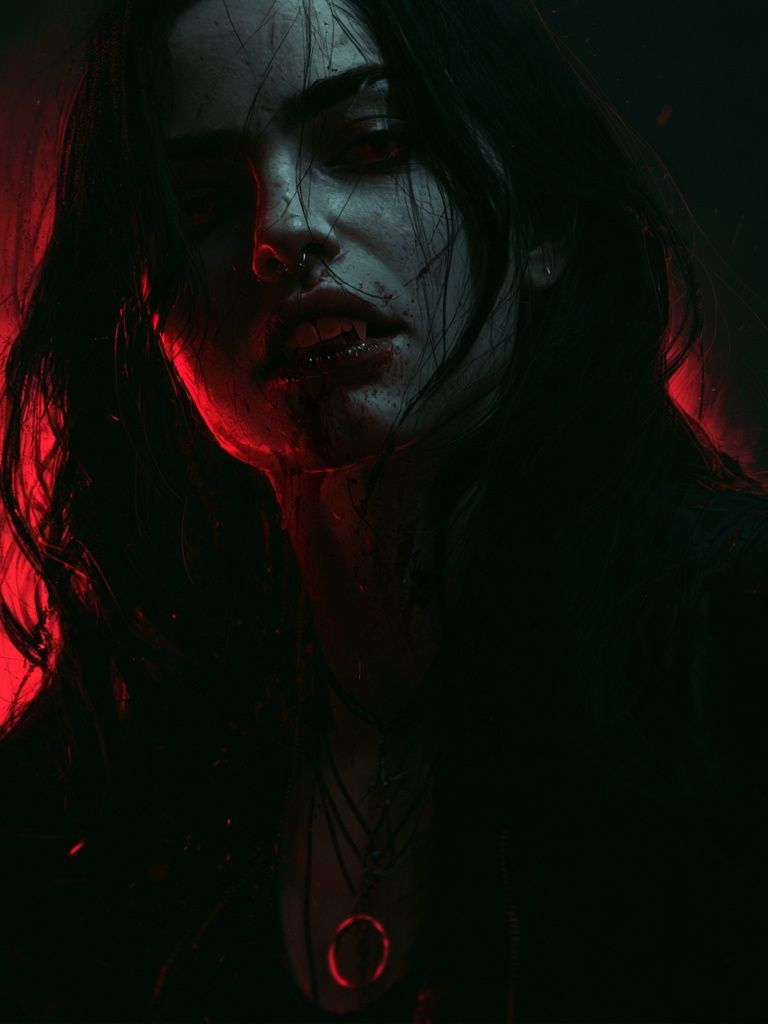 Gothic Vampire Portrait Poster. poster — movies art