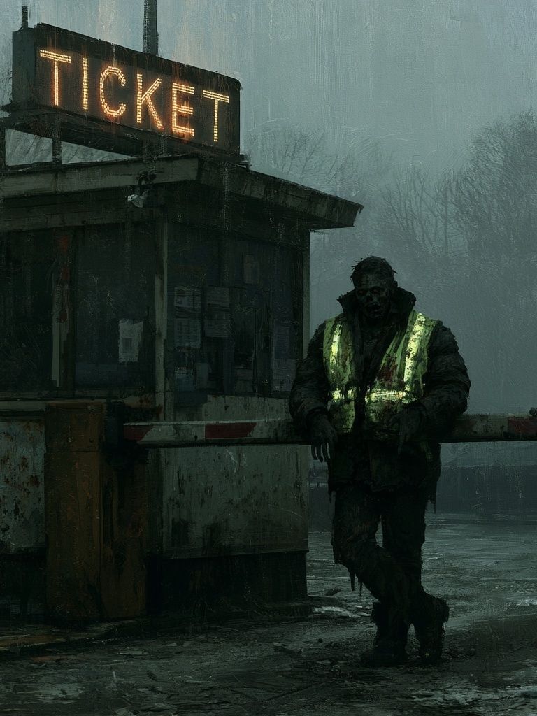 Foggy Ticket Booth Horror Poster. poster detail