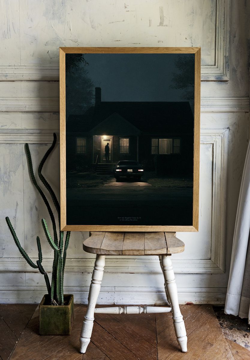 Midnight House Horror Poster. room preview