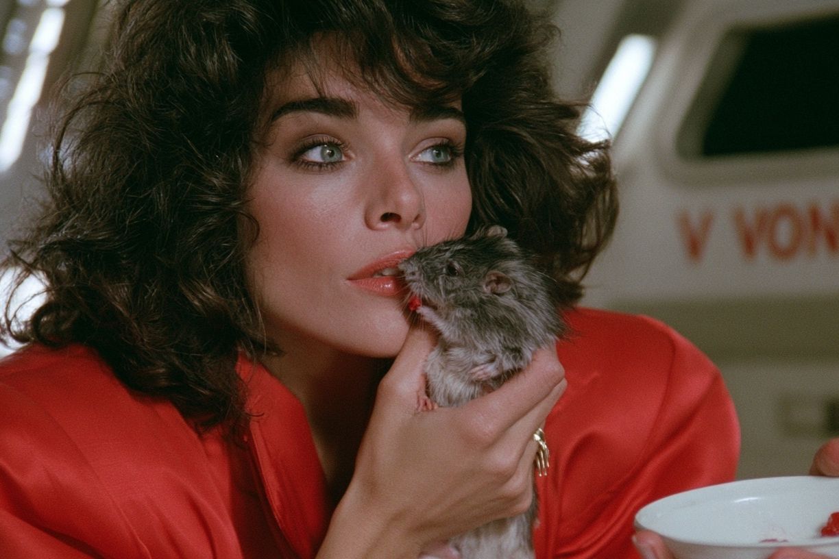 Woman and Rat Film Still Poster. poster detail
