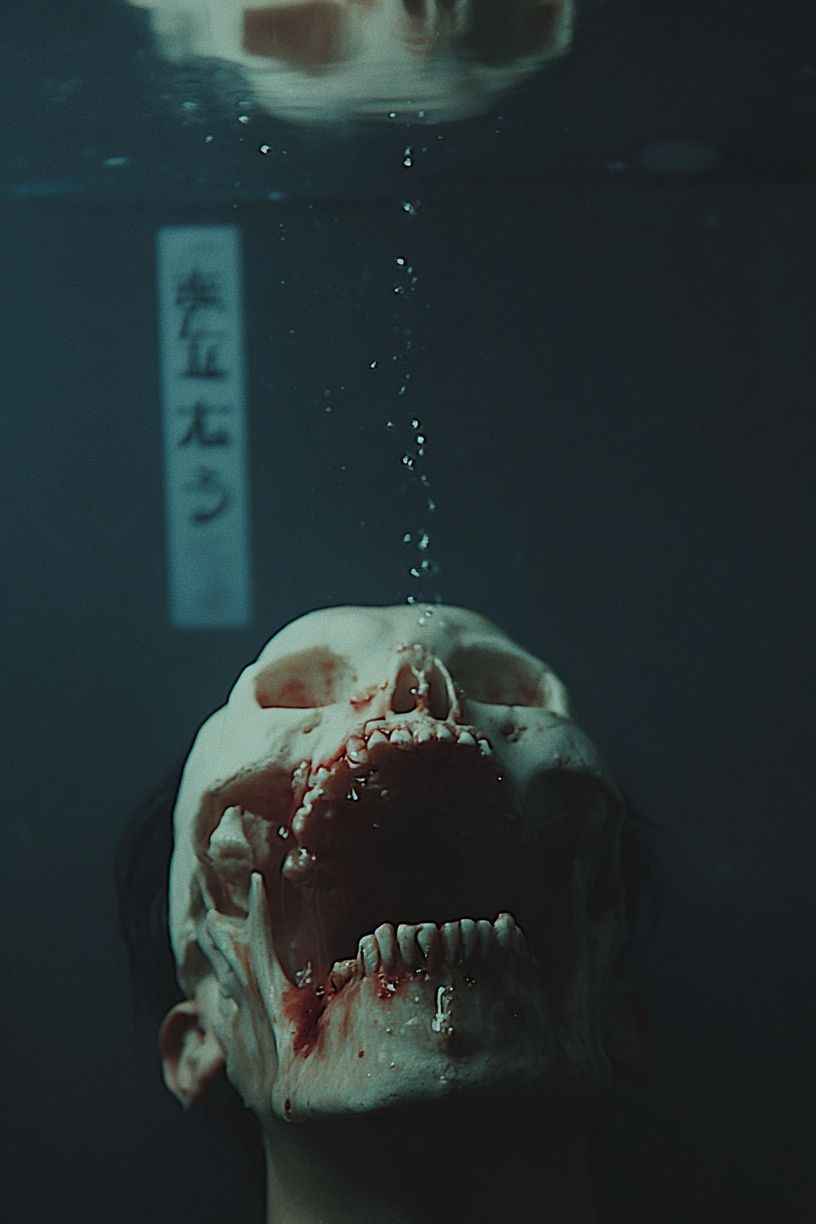Underwater Horror Portrait Print. poster detail