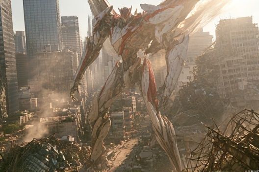 Giant Robot City Ruins Poster. poster detail