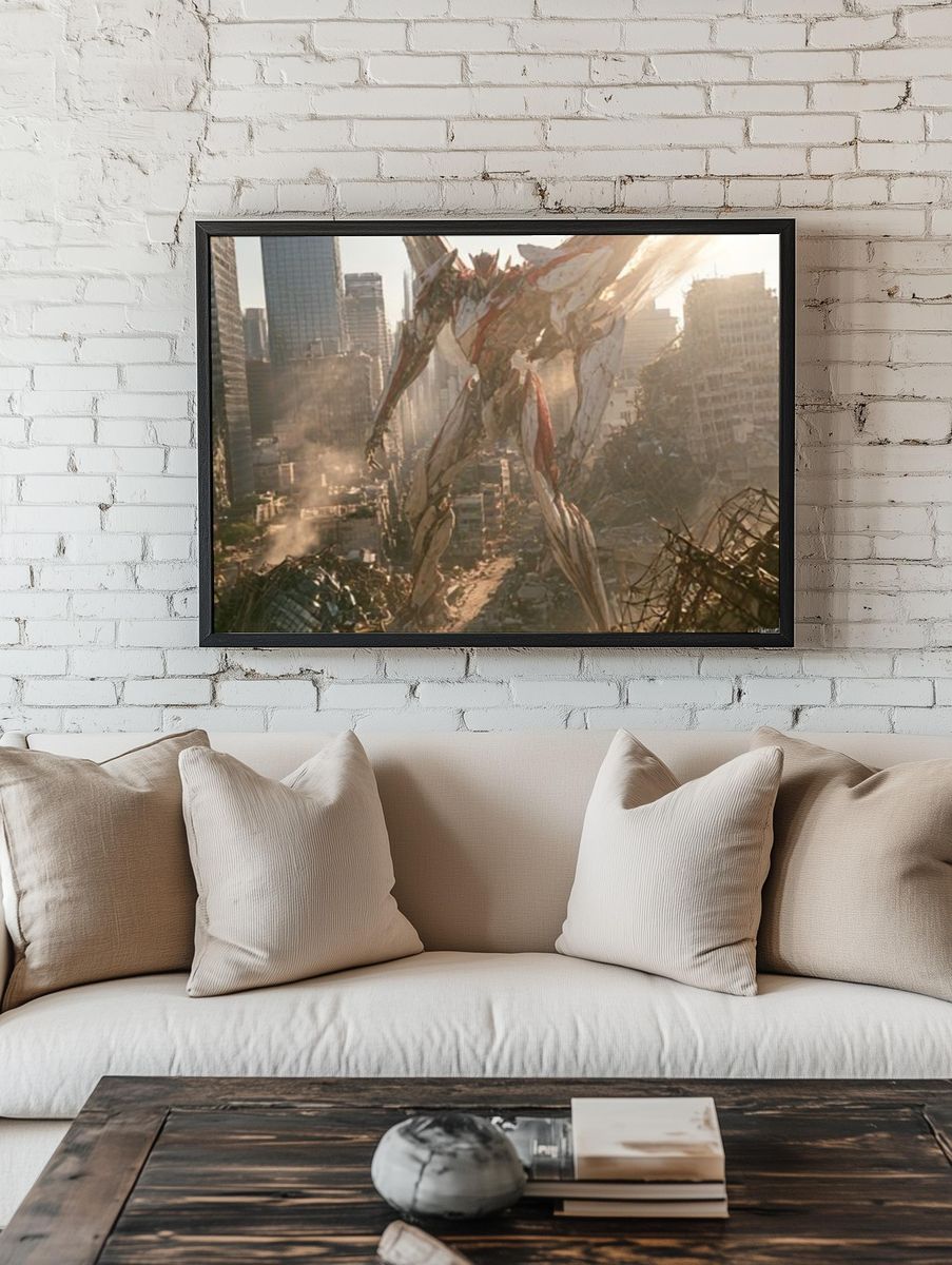 Giant Robot City Ruins Poster. — room view 1