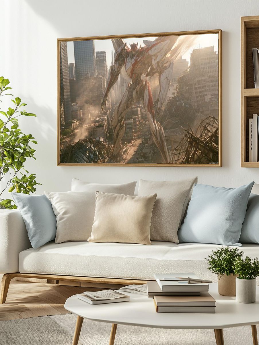 Giant Robot City Ruins Poster. — room view 2