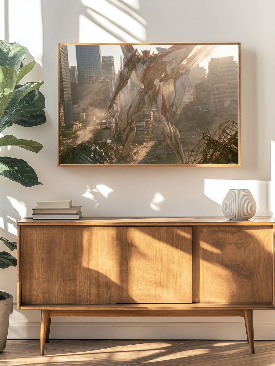 Giant Robot City Ruins Poster. — room view 3