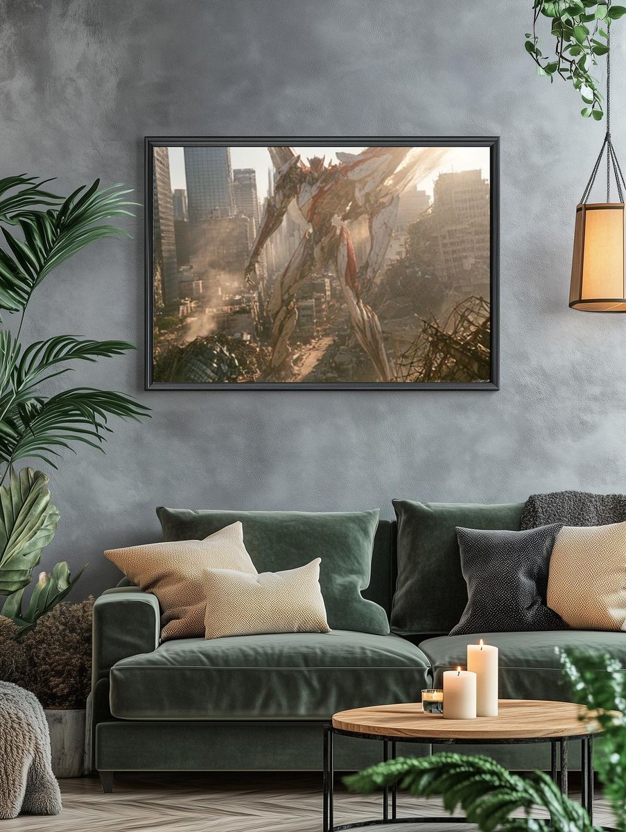 Giant Robot City Ruins Poster. — room view 4