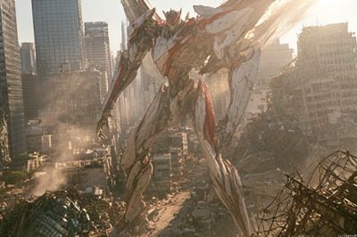Giant Robot City Ruins Poster.