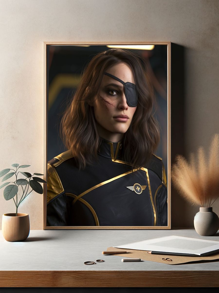 Eyepatch Sci-Fi Heroine Poster. — room view 2