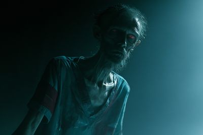 Eerie Zombie Portrait Print. poster