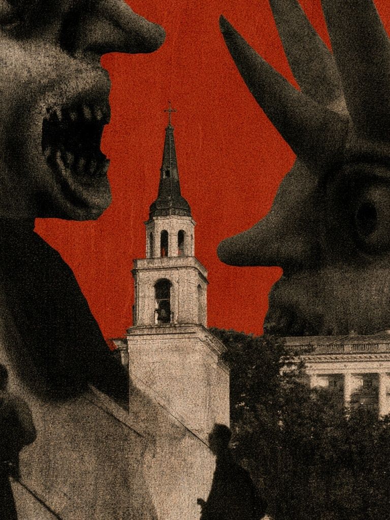 Gothic Cathedral Horror Poster. poster — movies art