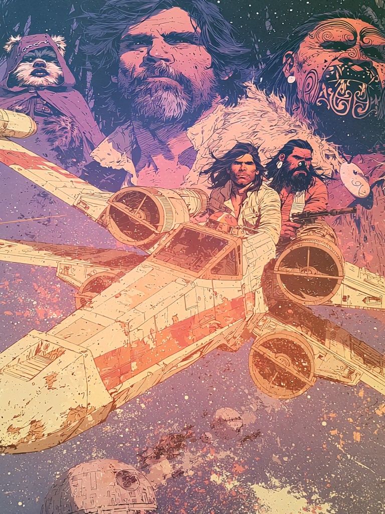 Star Wars Rebel Flight Illustration Poster. poster detail