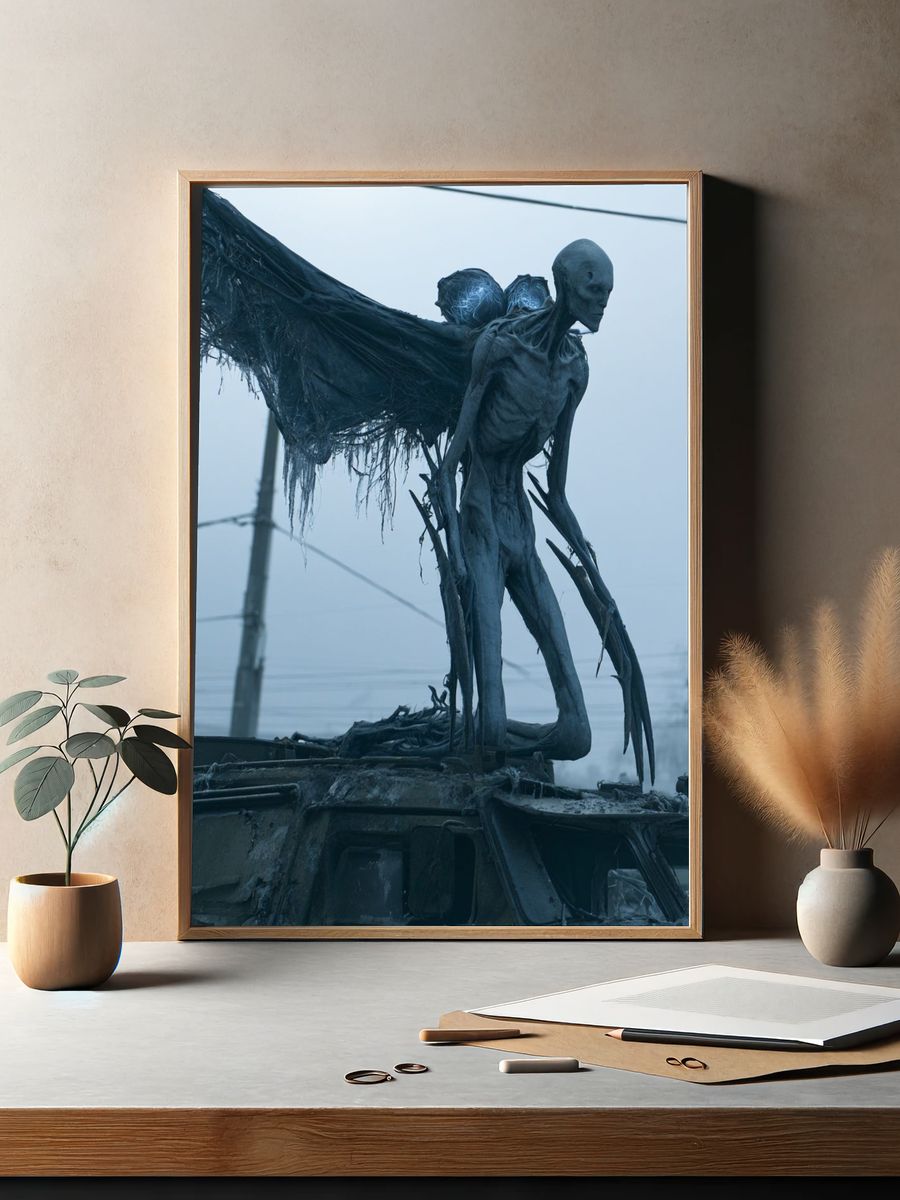 Creepy Alien Creature Sci-Fi Poster. — room view 2